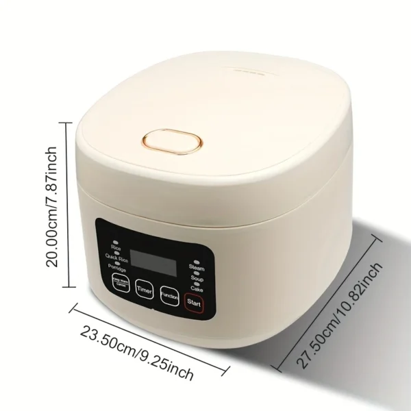 BALASHOV 3L Smart Electric Rice Cooker with 24-Hour Reservation & Keep Warm Function