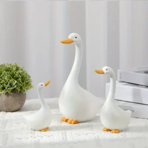 4d065353-eee9-409c-abda-8054ba34587e.webp 3pcs Art Deco Goose Resin Statues